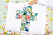 Patchwork Easter Cross PNG, an Illustration by Black Bird Studio (Thumbnail 1 of 3)