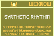 Synthetic Rhythm font, a Font by weknow (Thumbnail 1 of 8)