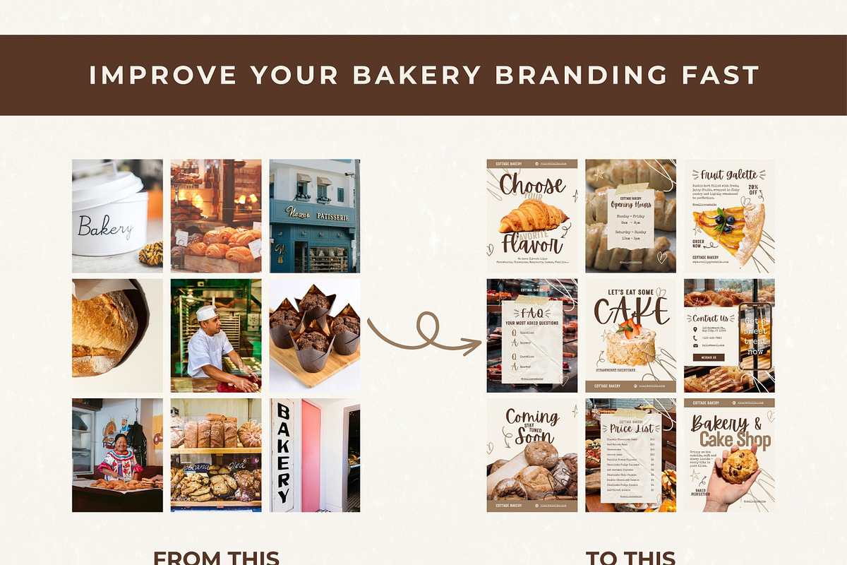 Bakery Instagram Templates, a Social Media Template by Anna Design Studio (Photo 8 of 11)