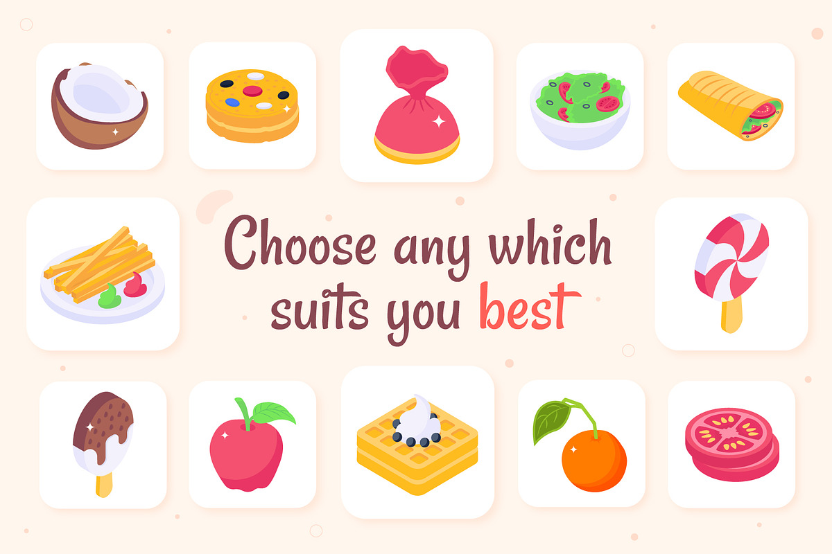 Food Isometric Icons