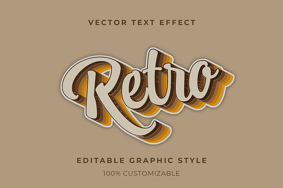 Retro Layered Script Text Effect preview 3