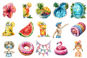 Pool Party Clipart, an Illustration by Design Market (Thumbnail 2 of 5)