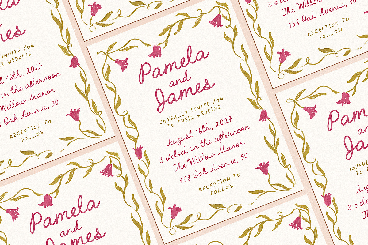 Whimsical Romantic Hand-drawn Frames, a Background Graphic by Ayya Studio (Photo 3 of 11)