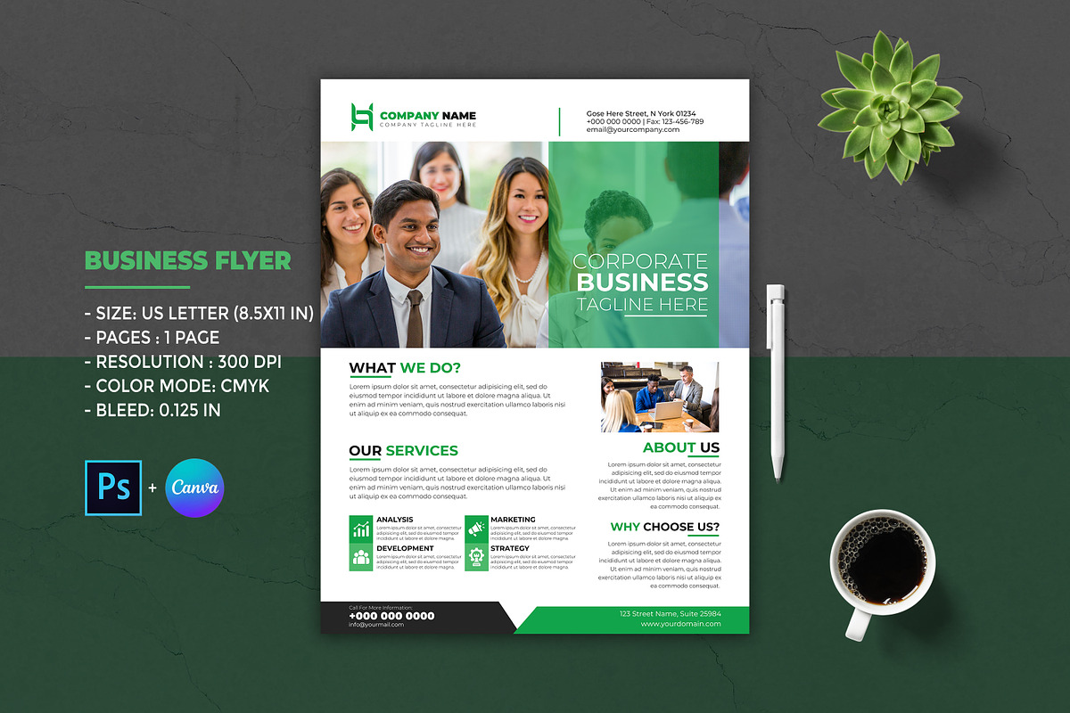 Business Flyer | Corporate Flyer, a Flyer Template by Designscozy (Photo 1 of 5)