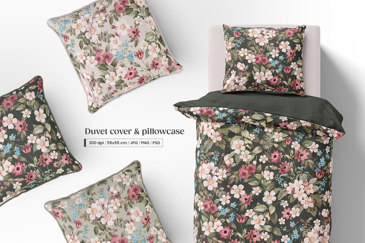 Gentle Bloom Vintage Pattern, a Pattern Graphic by Yello_illustration (Photo 6 of 18)