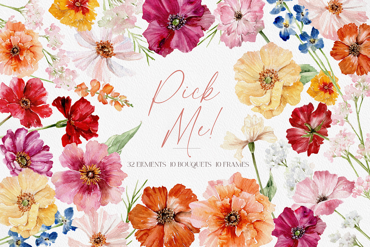 Watercolor ANEMONE Flower - Pick Me!, a Decorative Illustration by Beigetime (Photo 1 of 16)