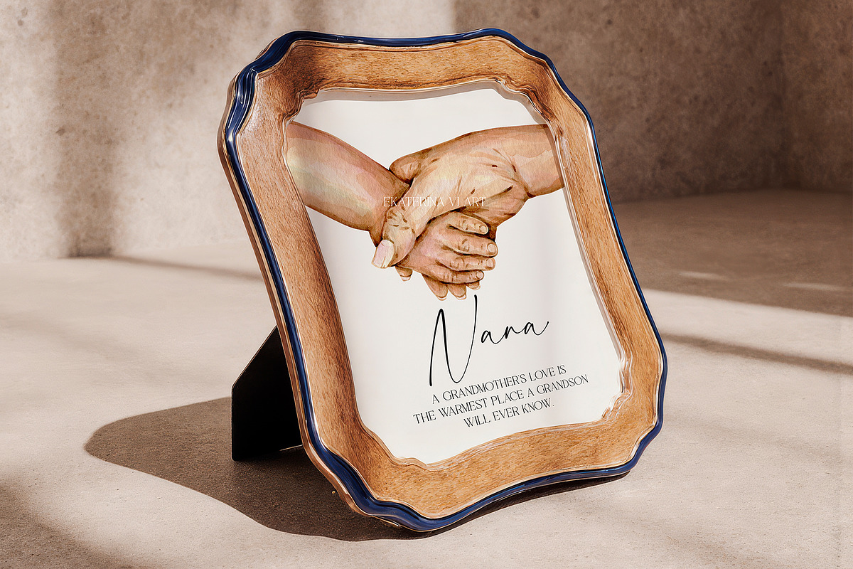 Grandmother and Child Holding Hands, a Person Illustration by EkaterinaViArt (Photo 2 of 5)