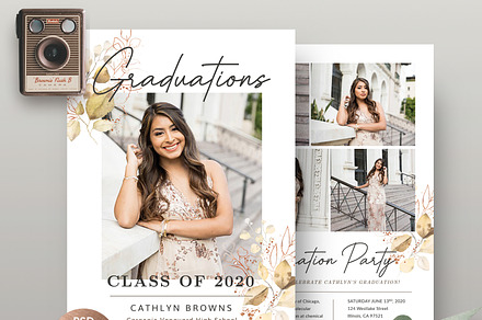 Senior Graduation Announcement SG006, an Invitation Template by Bellenity Design