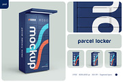 Parcel Delivery Locker Mockup Set, an Advertising Mockup by Country4k (Thumbnail 1 of 4)