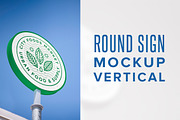 Round Sign Mockup - Vertical, a Product Mockup by Jacob Waites (Thumbnail 1 of 2)