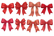 Red Textured Bows Mega Bundle, a Decorative Illustration by Stellalunarts (Thumbnail 6 of 23)