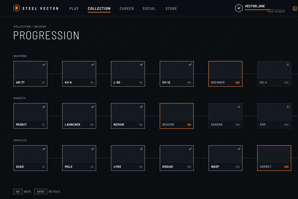 Military FPS Game 100 Screens, an UI Kit Template by pawellpi (Photo 84 of 116)