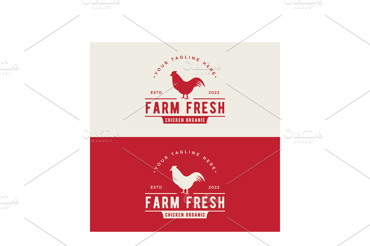 Retro vintage livestock chicken logo, a Branding & Logo Template by LOGOCREATIVE