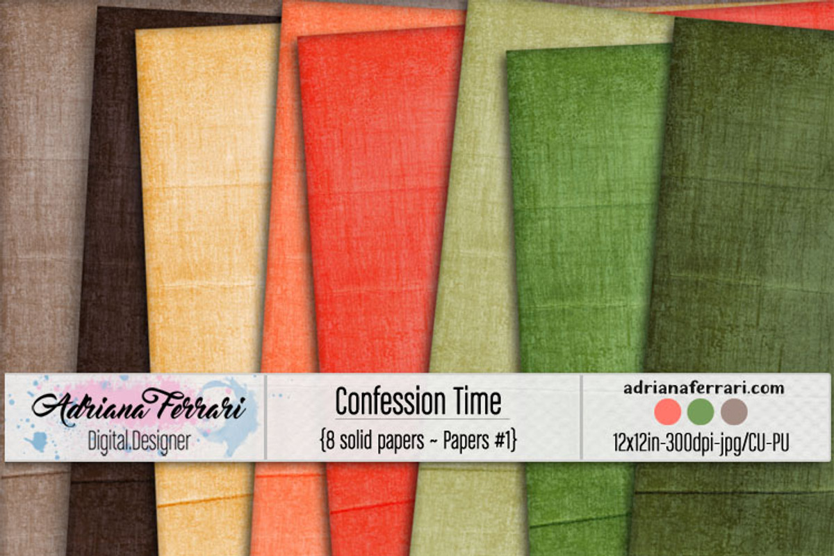 Confession Time Papers 1, a Pattern Graphic by Adriana Ferrari