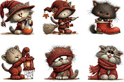 Halloween Cat Watercolor Clipart, a Seasonal Illustration by CreationArt (Thumbnail 2 of 5)