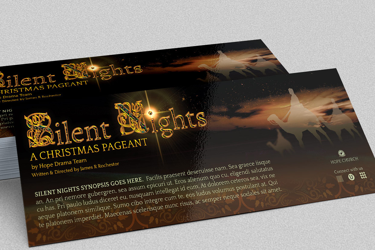 Silent Night Christmas Flyer, a Flyer Template by Godserv Designs (Photo 2 of 5)