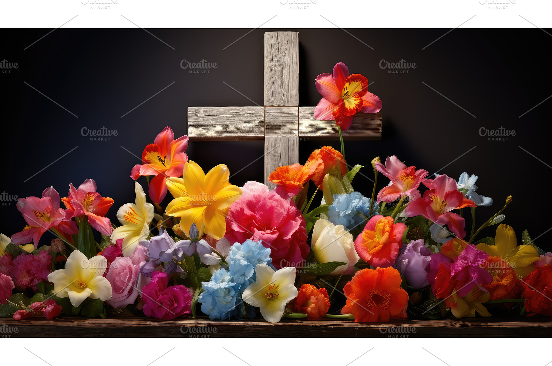 daffodil easter flowers cross ai, a Holiday Photo by pikepicture