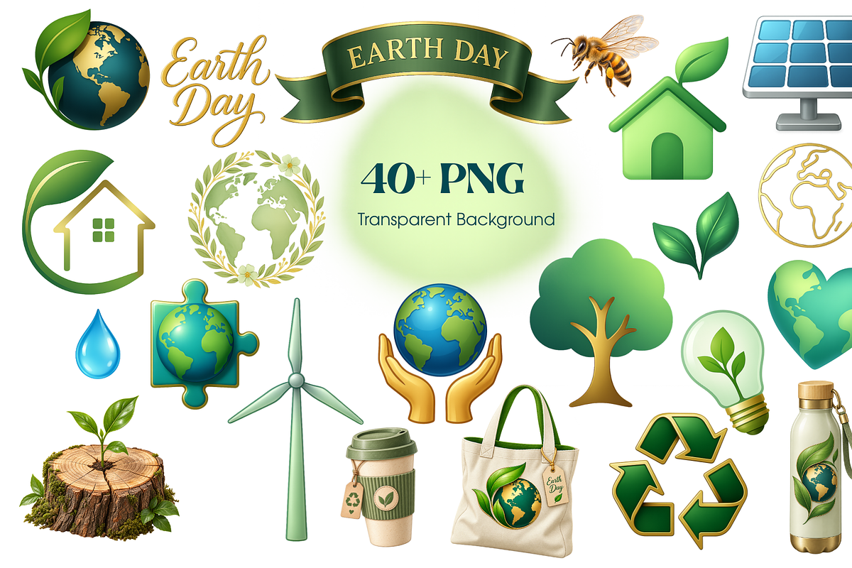 Earth Day Eco Elements, an Object Graphic by MarisoArt (Photo 7 of 8)