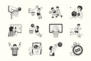 Basketball Illustration, an Outline Icon by Vectors Market (Thumbnail 5 of 8)
