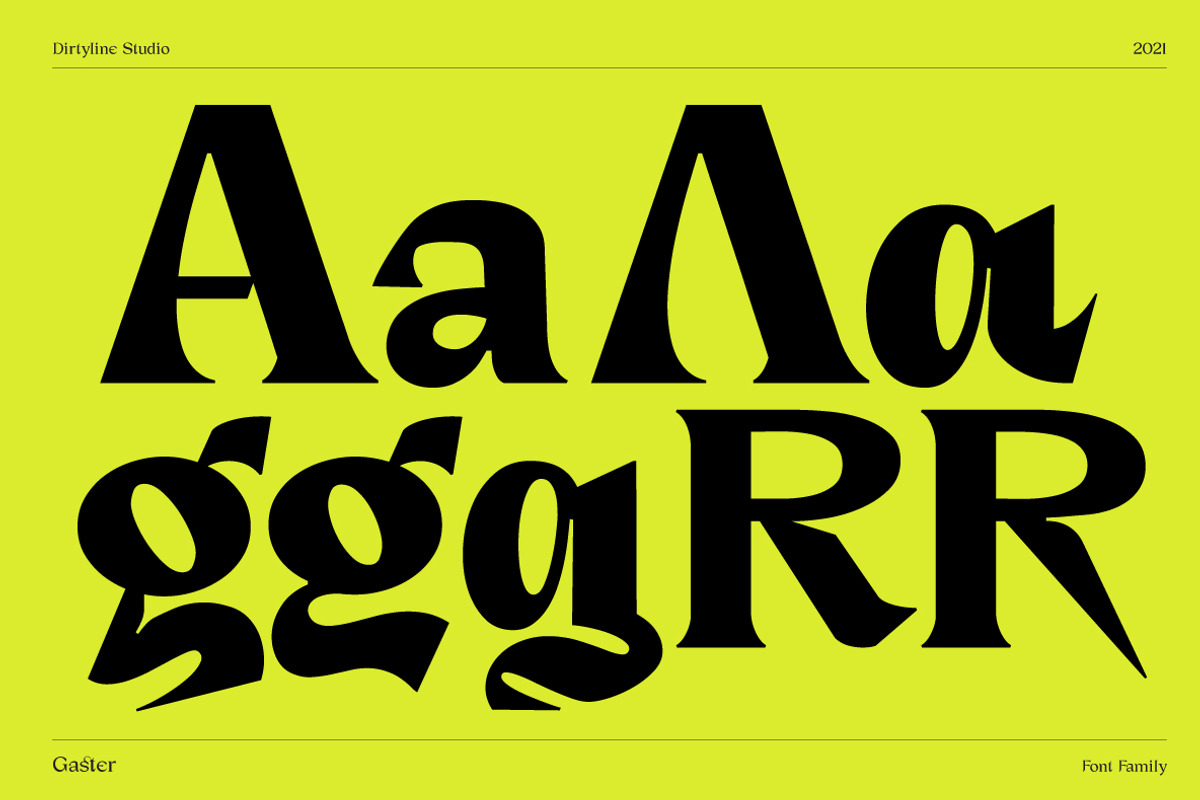 Dx Gaster + Italic, a Serif Font by Dirtyline Studio (Photo 8 of 11)