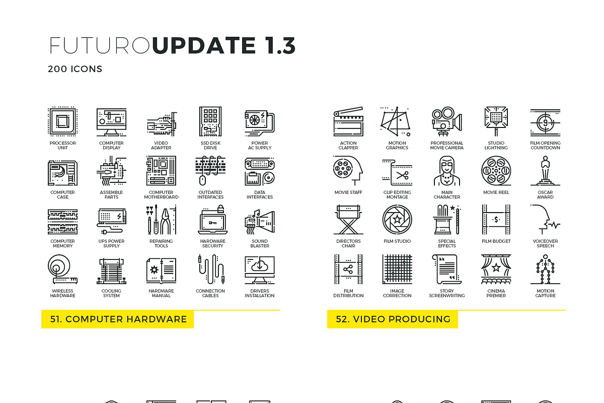 Futuro Line Icons, an Outline Icon by Anatolii Babii (Photo 5 of 10)