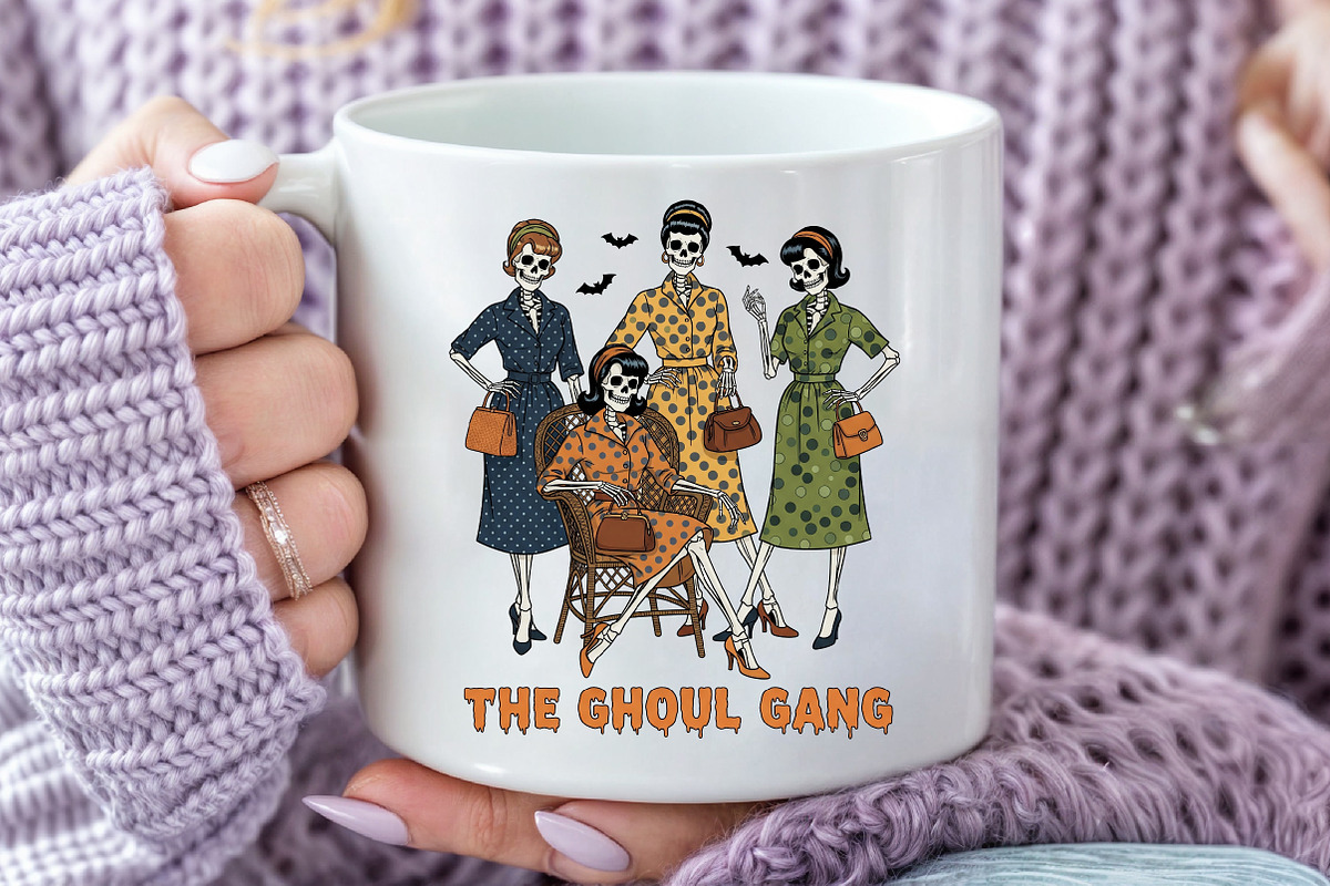 Vintage Skeleton Women PNG, an Illustration by Craft Nest (Photo 5 of 6)
