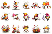 Whimsical Spring Birds Clipart, an Illustration by Dream Creation (Thumbnail 3 of 5)