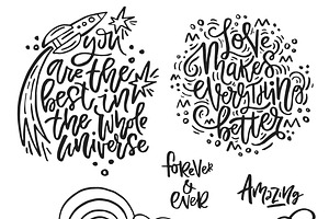 Valentine's Day Lettering Pack