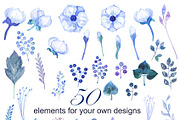 Watercolour clipart Blue, an Illustration by AqwaColor (Thumbnail 2 of 3)