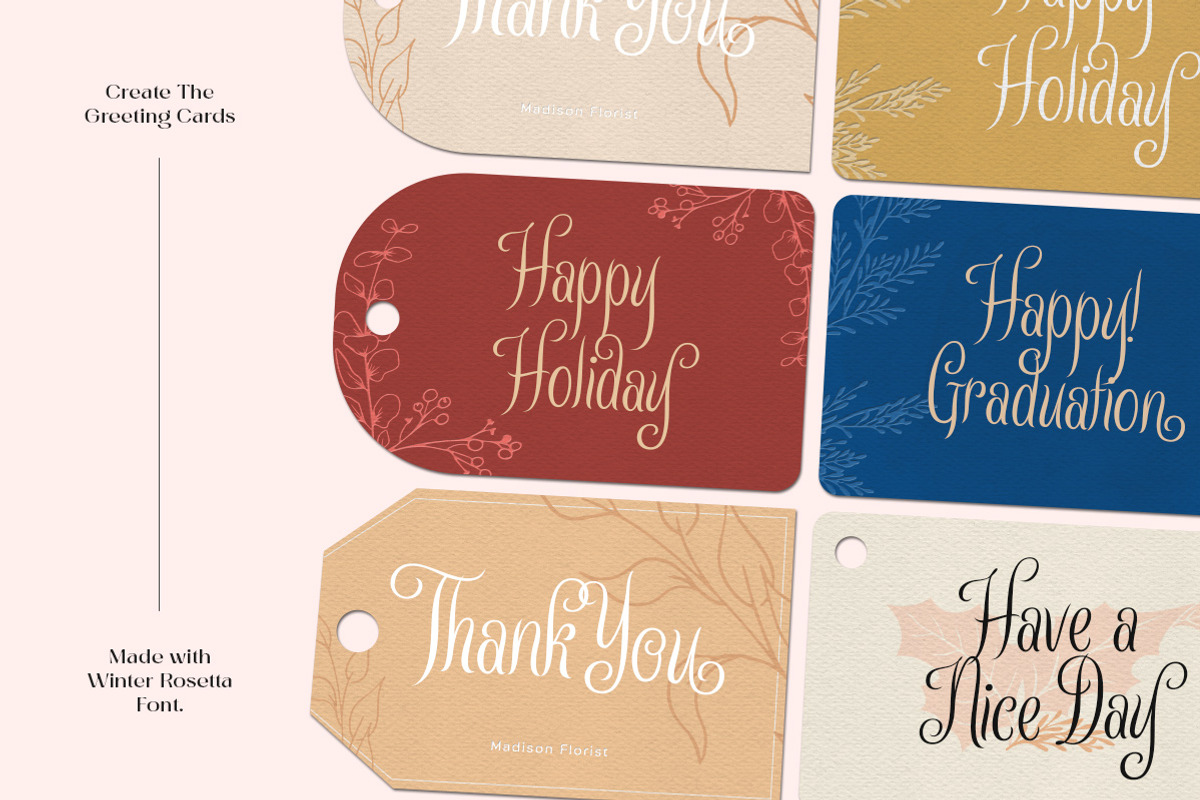 Winter Rosetta - Handwritten Script, a Script Font by Letterhend Studio (Photo 6 of 9)