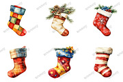 Rustic Christmas Stocking Socks Clip, an Illustration by designcity5 (Thumbnail 3 of 5)