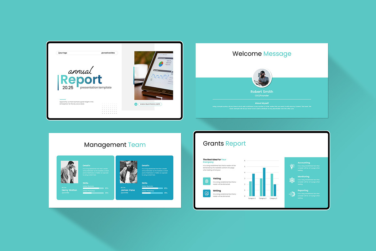 Annual Report Keynote Template preview 2