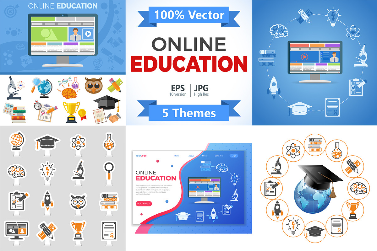 Online Education Concepts, an Education Illustration by TAlex (Photo 1 of 6)