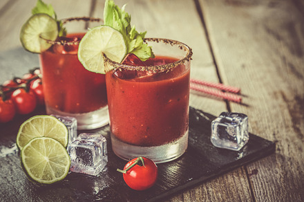 Bloody mary cocktail and ingredients containing bloody mary, cocktail, and, a Food & Drink Photo by NaumenkoOS