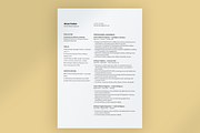 Modern Resume Template, a Resume Template by Cassandra Cappello (Thumbnail 1 of 2)