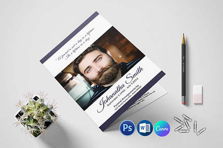 Funeral Program Template - V851, a Brochure Template by Template Shop