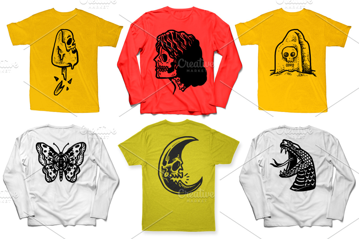 100 Tattoo-Style Tee Designs, an Object Illustration by Design by sebrodbrick (Photo 23 of 34)