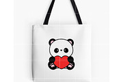 Cute Panda with Heart SVG, an Illustration by TheHitShop (Thumbnail 10 of 10)