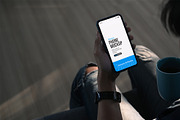 Phone Mockup Dark Lifestyle Coffee, an Android Mockup by SimplDesign (Thumbnail 2 of 2)