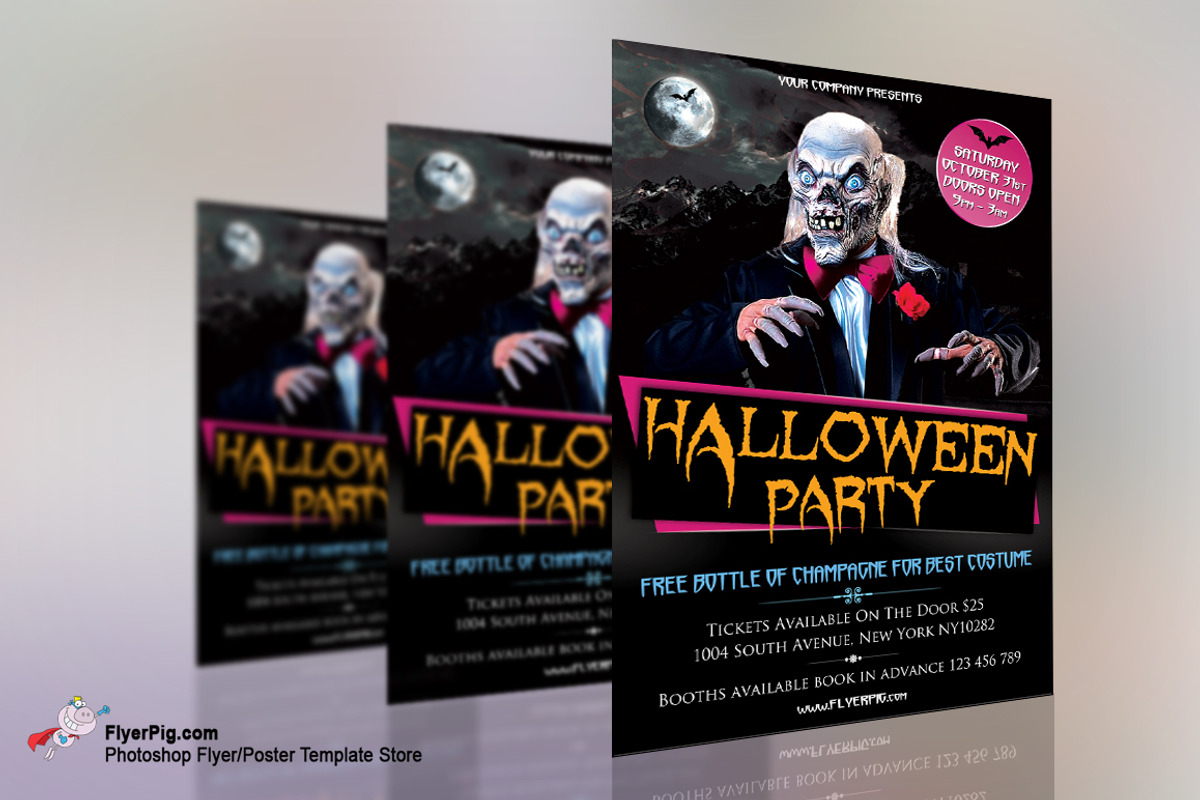 Halloween Party Flyer v1, a Flyer Template by FlyerPig (Photo 2 of 3)