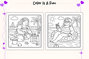 Curvy Cuties Cozy Coloring Pages, a Decorative Illustration by Design Station (Thumbnail 2 of 4)