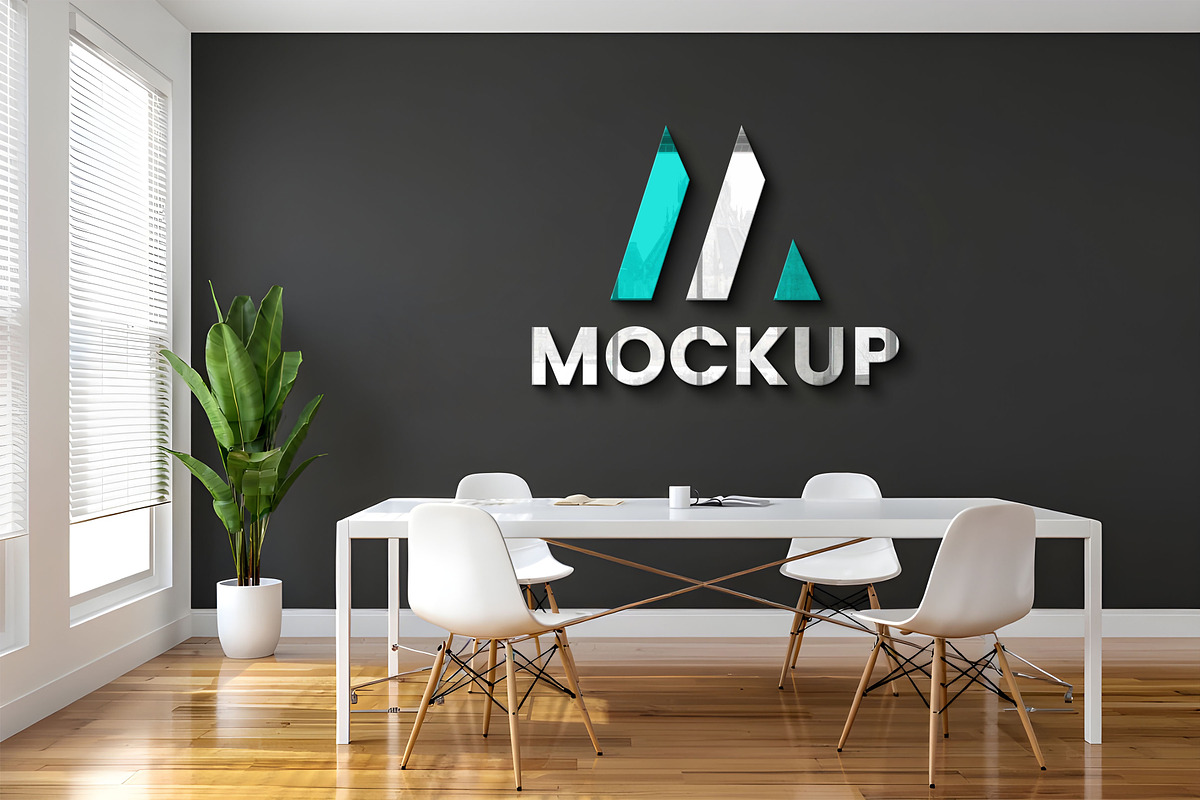 Modern Office Wall Logo Mockup, a Mockup by GenesisCreativeCo (Photo 2 of 3)