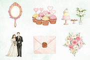 Retro Wedding Day Clipart, an Illustration by Creative Art (Thumbnail 2 of 9)