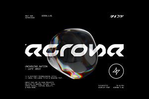 Acrona - Display Font, a Font by Uncarving