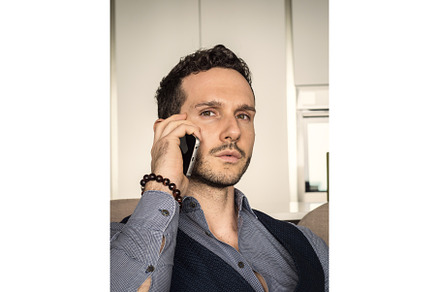 Handsome elegant man at home, a Person Photo by ArtOfPhotos photo store