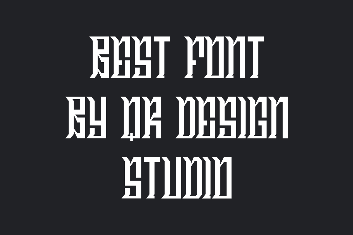 Besovero - Artdeco & Gothic Font, a Blackletter Font by QR Design Studio (Photo 3 of 6)