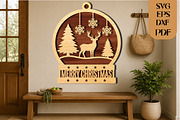 Christmas Deer Laser Cut SVG, an Object Graphic by DreamCafeArt (Thumbnail 2 of 4)