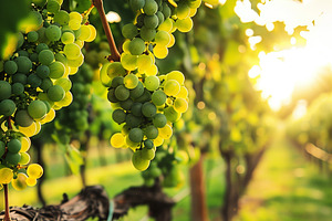 Natural white grapes grow in winery, a Nature Photo by MistyDay