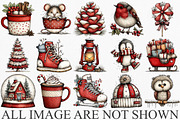 Whimsical Christmas Winter Clipart, an Illustration by Canvas Craft (Thumbnail 6 of 6)
