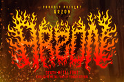 ARZON FIRE – Death Metal Fire Font, a Blackletter Font by Fonday Studio (Thumbnail 1 of 9)